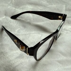 PRADA Brown and Gold Women's Glasses with lenses and white Prada case included